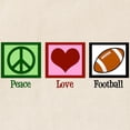 thumbnail image 2 of CafePress - Peace Love Football Tote Bag - Unisex Canvas Tote Bag, Beige, 1-Piece, 2 of 6