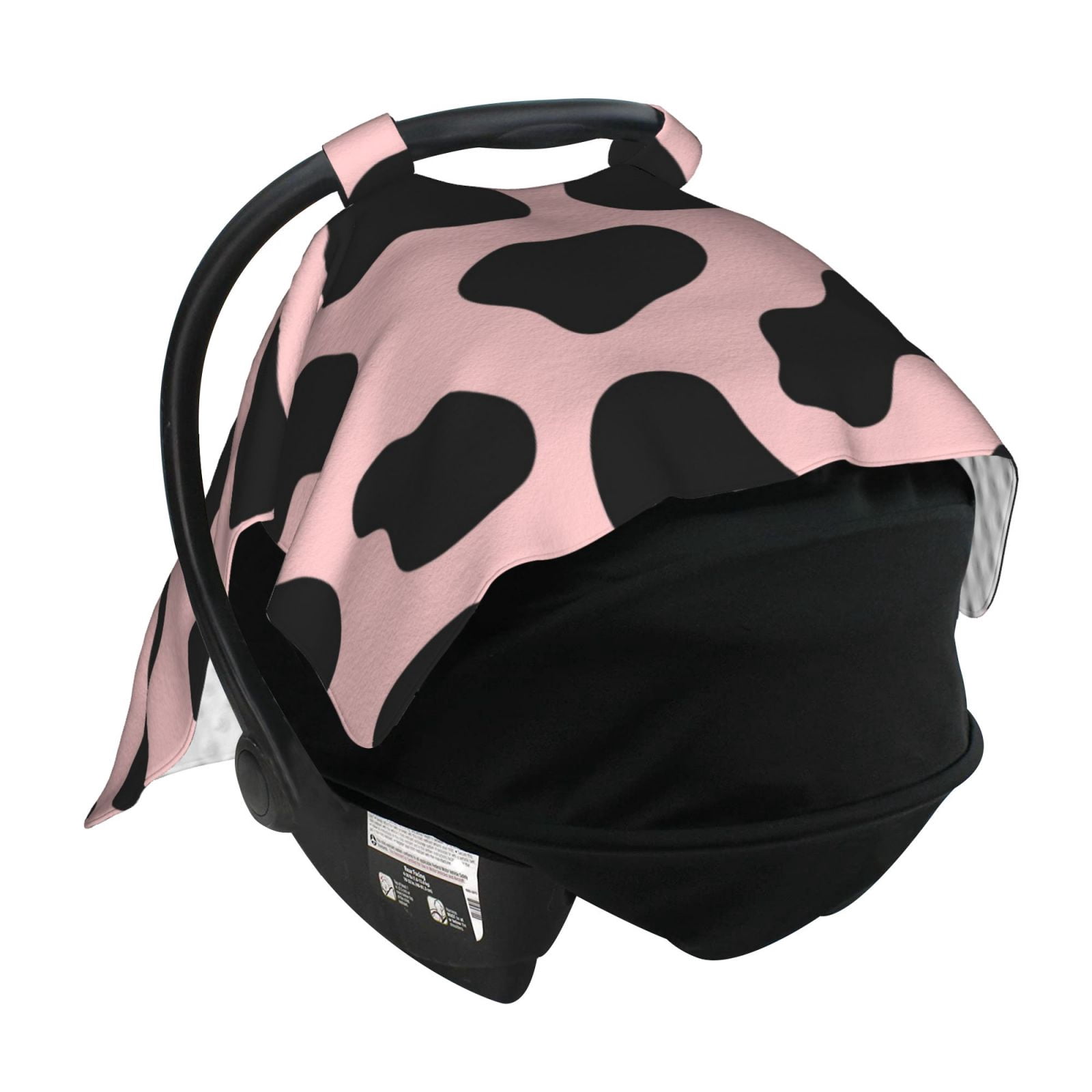 Car Seat Cover Baby - cow spots Cute girly print Breathable Infant Car Seat Cover for Baby Carseat, Lightweight Comfort Baby Essentials Must Haves Newborn Stuff for Girl Boy