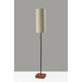 thumbnail image 4 of Adesso Trudy 62" Pull Chain Walnut Wood & Metal Floor Lamp with Textured Fabric Shade, 4 of 9