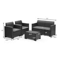 thumbnail image 2 of Costway Causeuse de Patio 4 Pcs avec Coussins Fabriquée en Italie Gris, 2 of 9