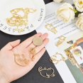 1 Box 16Pcs 8 Styles Cat Kitten Open Back Bezel Pendants Metal Dangle Hollow Frame Charms for UV