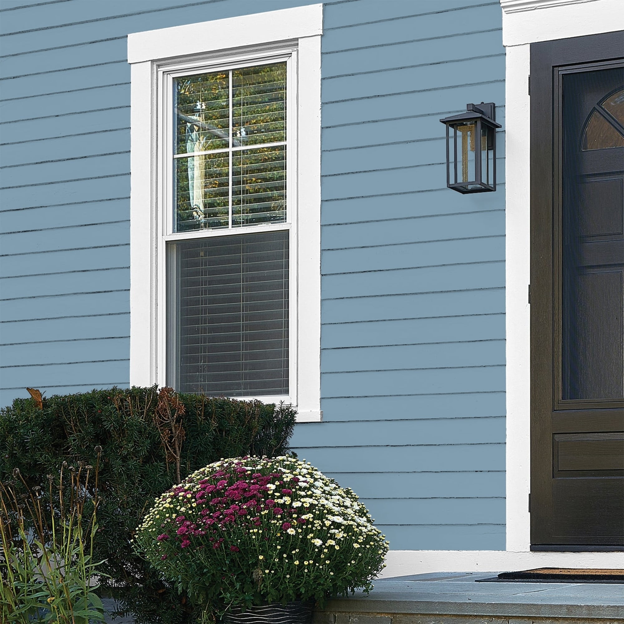 Glidden HEP Americana / Blue Flat Exterior Paint with Primer, 1 Gallon