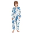 thumbnail image 2 of Soft Big Kids Onesie Pajamas Cozy Loose-Fit Jumpsuits for kids with Pockets for Christmas Lounge & Play Sea Turtles and Coral Reefs, 2 of 8
