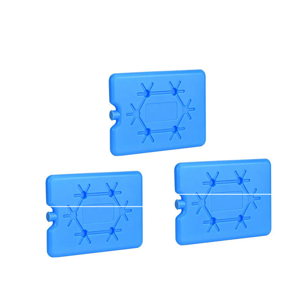 3Pcs Mini Reusable Travel Ice Freezer Blocks for Picnic Lunch Boxes Cooler Bags 