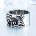 thumbnail image 5 of ZMY Home 10mm Stainless Steel Ring with Exquisite Koi Fish Carving for Men and Women (7), 5 of 6