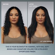 Bio Ionic Long Barrel 1.5 Curling Iron for Long Hair, Adjustable Heat