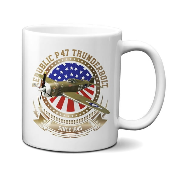 P-47 Thunderbolt Stars and Stripes 11oz Mug