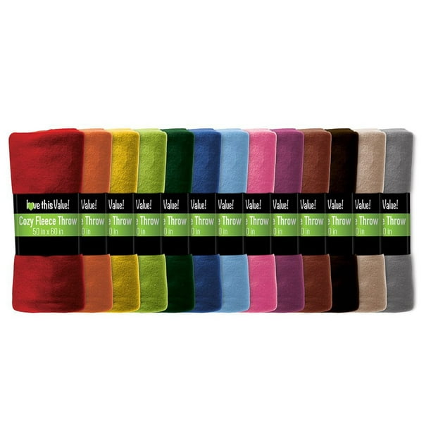 Imperial Home 24 Pack Premium Super Soft Cozy Fleece Throw Blanket 50 X 60 Fleece Blanket Walmart Com Walmart Com