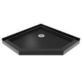 thumbnail image 4 of DreamLine Prism Lux 42 in. x 74 3/4 in. Fully Frameless Neo-Angle Shower Enclosure in Satin Black with Black Base, 4 of 11