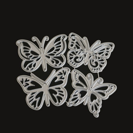 - 4PCS Butterfly Carbon Steel Cutting Dies Knife Mold Stencils DIY Scrapbooking Die Cuts Decor Crafts Embossing Templates Art Cutter Color:1803389