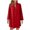 Red, variant on ZZwxWA Spring Dresses for Women 2025 Long Sleeve Button Down Shirt Dress Elegant V Neck Loose Fit Flowy Beach Vacation Dress Pure Color Mini Sundress