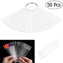 ORDDIART 50 Pieces White Plastic Fingernail Display Stands for Natural Nail Tip Extensions, Perfect Gift for Nail Art