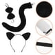 thumbnail image 3 of 1 juego de diadema con orejas de gato para Halloween, pajarita y cola para mujeres y niños, accesorios de disfraz de gato peludo para fiestas y disfraces, 3 of 8