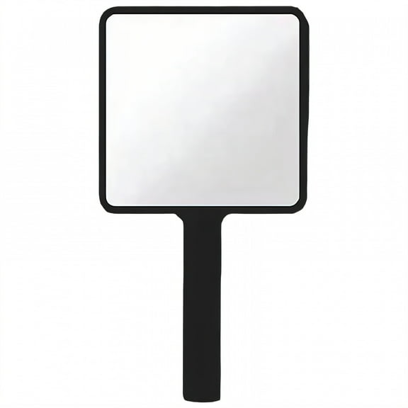 RAGUPEL Hand Mirror Creative Handle Design Handheld Mirror Durable and Lightweight Travel Makeup Mirror Black