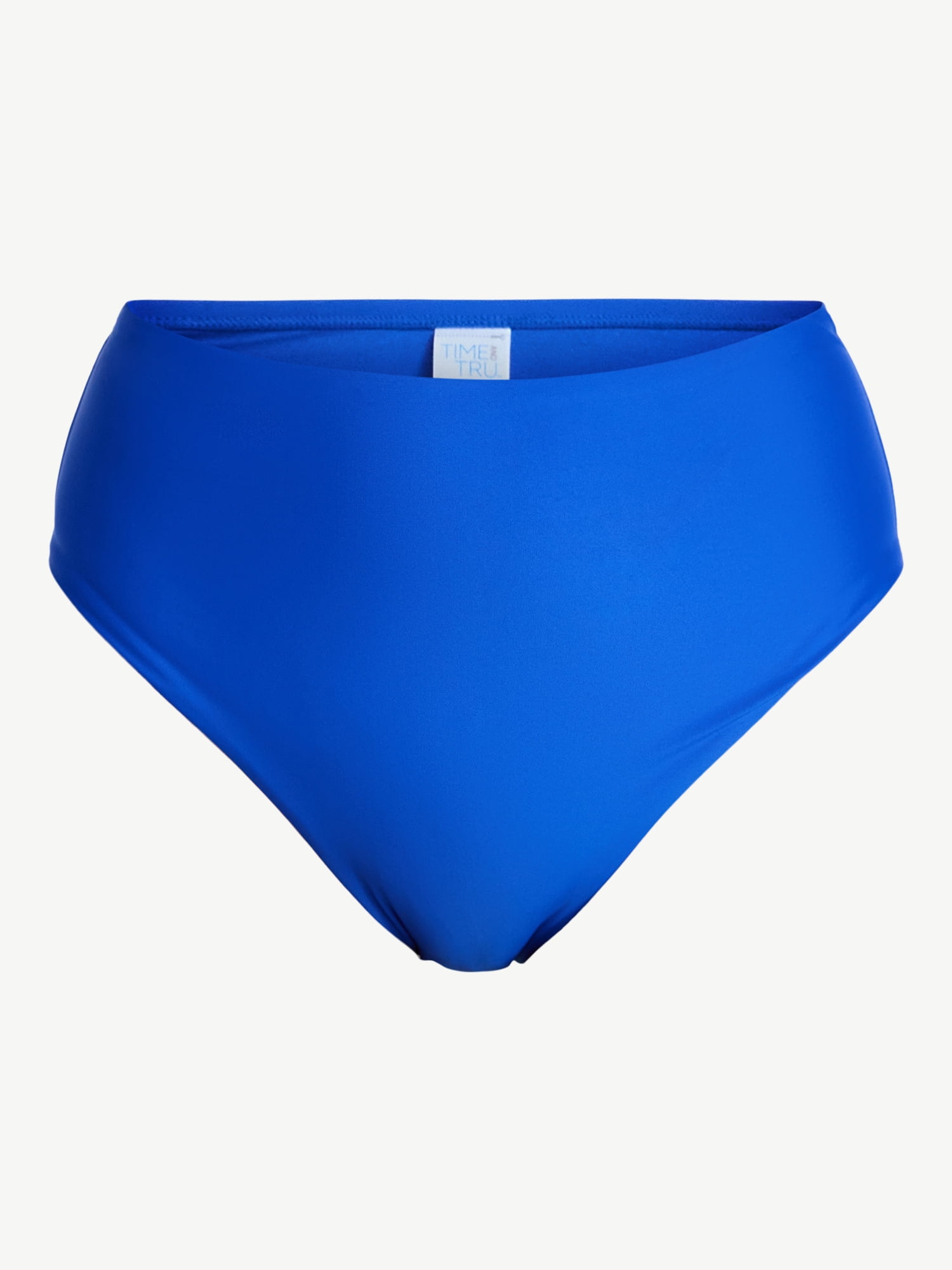 Time and Tru Women's and Women's Plus Size High Rise Bikini Bottoms, Sizes XS-3X