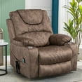 thumbnail image 4 of LEGAHOME Large Lift Chair with Heated and Massage Functions, Extended Fabric Lift Recliner Relax Sofa with 2 Remotes and 2 Cup Holders, Oversize Electric Power Lounge Chiar for Elderly Big Men, Brown, 4 of 16