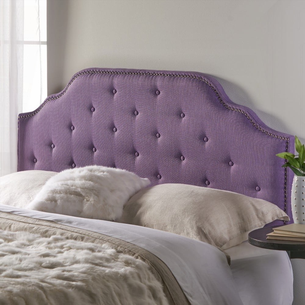Tufted Headboard Queen Size - Solid Wood & Metal, Button Tufted Design
