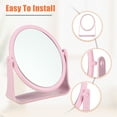 thumbnail image 6 of Unique Bargains Plastic Makeup Mirror Double Sided Round Makeup Mirror Rotating Mirror Beauty Mirror for Women Pink, 6 of 7