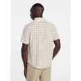 thumbnail image 3 of George Men's and Big Men's Slub Poplin Button Up Shirt with Short Sleeves, Sizes S-3XL, 3 of 5