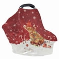 thumbnail image 4 of Renewold Stretchy Baby Car Seat Cover Carseat Canopy for Babies Universal Baby Breastfeeding Stroller High Chair Shopping Cart Cover Christmas Decor, Christmas Highland Cow Red, 4 of 7