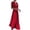 A-Red41, variant on XIAONU Women's Deep V Neck Ruffle Sleeve Maxi Dress A Line Formal Evening Bridesmaid Party Gown