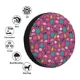 thumbnail image 3 of Goofa Summer Flamingo Pattern Universal Tire Cover for Jeep, SUV, Truck, and Trailer – Waterproof, UV-Resistant,Easy to Install, Fits 14"-17" Tires-15 inch, 3 of 5