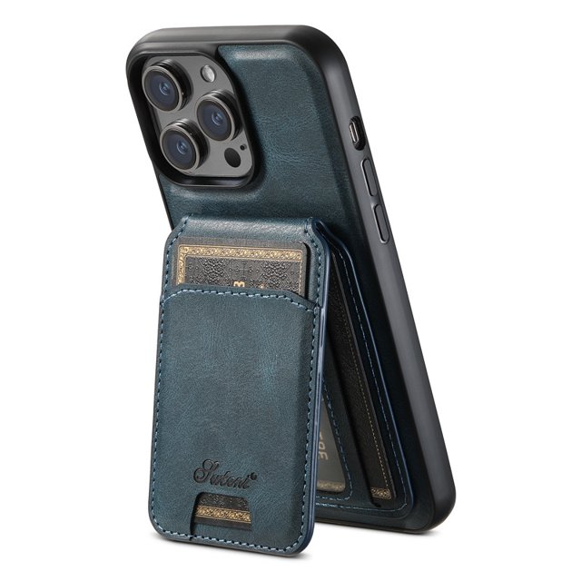 Magsafe Magnetic 2 In 1 Detachable Wallet Leather Case For iPhone 12 13 14 15 16 Pro Max Plus Shockproof Holder Cover Blue For iPhone 15