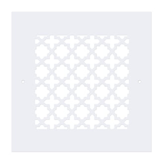 Handua 3-Way Steel Air Supply Diffuser – Fits 16x8 Duct Opening, White Powder-Coated, Adjustable Louvers For Ceiling Or Sidewall, 17.75 X 9.75 Outer