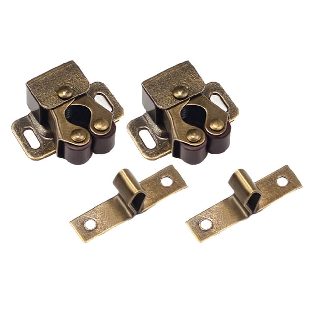 Serrure de Porte d'Armoire à Double Rouleau Attrape-Porte Caravane Bateau Vert Bronze