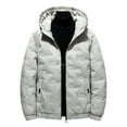 thumbnail image 2 of guisaled Puffer Jackets for Mens Water Resistant Full Zip Up Hooded Down Coats Windproof Puffy Thickened Warm Winter Jacket, 2 of 7