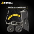 thumbnail image 3 of Gorilla Carts 10 Cu Ft Poly Yard Dump Cart with Quick-Release, 1500 lb Capacity, Black, 3 of 8
