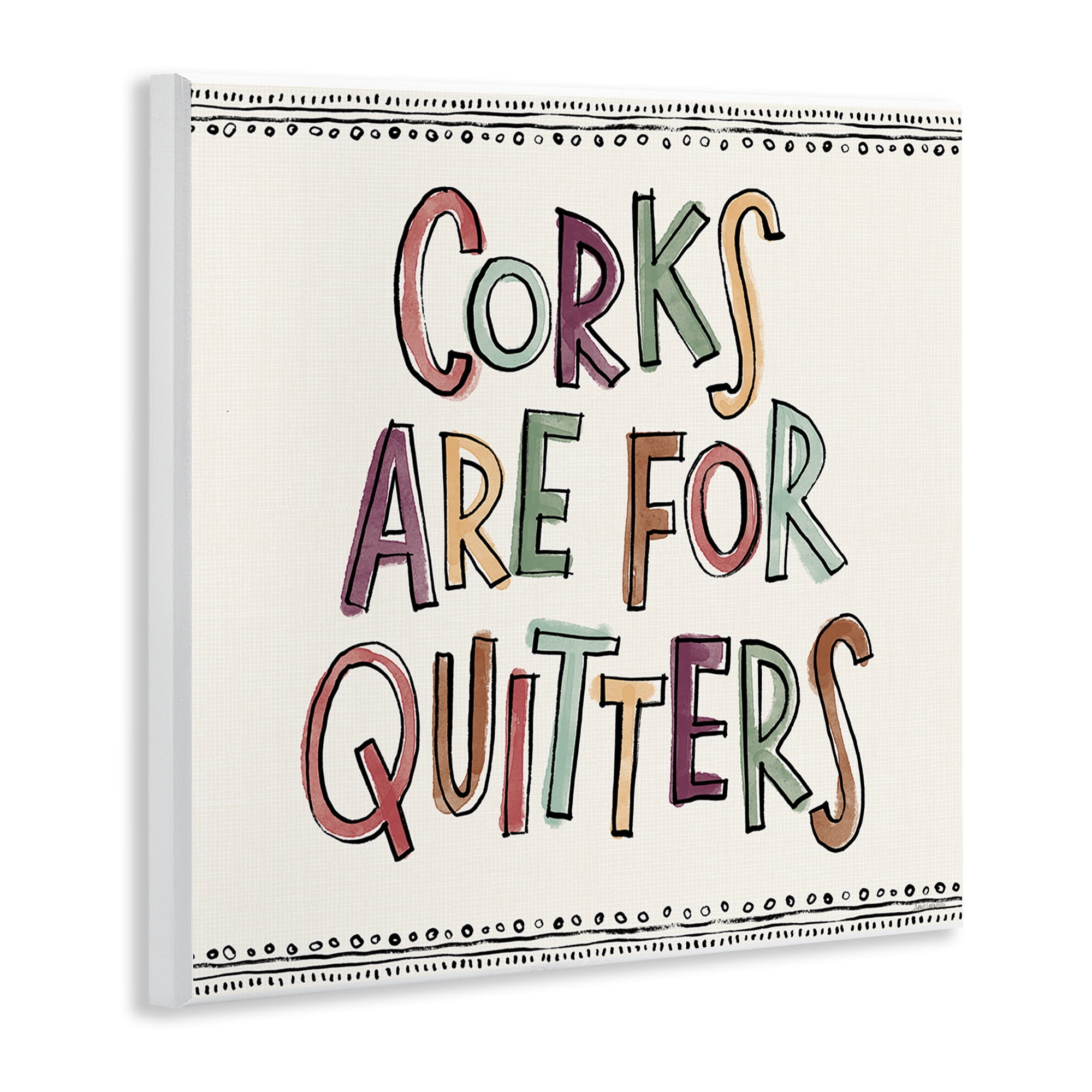 Stupell Industries Corks For Quitters Food & Beverage Painting Unframed Art Print Wall Art, 12 x 12