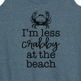 thumbnail image 3 of Instant Message - Less Crabby At The Beach - Women's Racerback Tank Top, 3 of 6