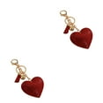 thumbnail image 2 of Guardoinrt Métal Large Application Coeur Forme Porte-Clés Élégant et Pratique Apparence Exquise Porte-Clés Rouge 2Set, 2 of 6