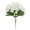 White, variant on Blue and White Faux Hydrangea Silk Flower Bouquet for Home Decor and Table Centerpiece Blue