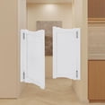 thumbnail image 5 of Saloon Doors Swinging Solid Wood Interior Partition Door,Louvered Cafe Door with Hinges,Auto Close Premade Pine Wood Swing Doors for Kitchen Bar Hallway Porch Entrance (White, 31.49 * 35.43in), 5 of 18