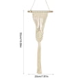 thumbnail image 2 of Macrame Plant Hanger Bohemian Boho Decor Handwoven Indoor Outdoor White 19.7 Inch with 7.87 Inch Pot Holder, 2 of 6