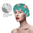 thumbnail image 2 of Kdxio Funny Christmas Deer Print Shower Cap for Women,Elastic and Reusable,Double Waterproof Layers Bathing Hat, 2 of 6