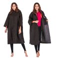 thumbnail image 1 of Yuarrent Chaqueta cálida Abrigo Mujer Mantener caliente Absorbente del sudor Traje de secado rápido Manga Toallas grandes Cambio de Traje de baño Negro+Gris, 1 of 6