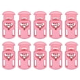 thumbnail image 1 of Unique Bargains 30Pack 5.5x3mm Cord Lock Plastic Single Hole Spring Toggle Stoppers, Pink, 1 of 5