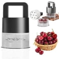 thumbnail image 2 of Cherry Pitter Multiple, 7-Hole Cherry Pit Remover, Multi Cherry Stoner Tool, Fruit Pit Remover, Portable Cherry Pitter with Splatter Protector, Cherry Seed Remover for Making Jam, Pies, Desserts, 2 of 6