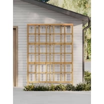 Modern 60" L x 84" H Cedar Wood Trellis, Golden Brown, VT17731