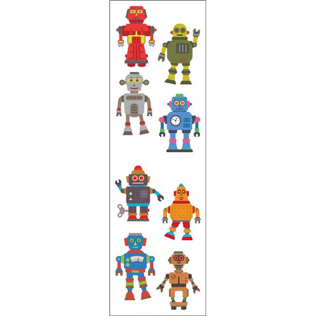 Robots 4 Strips Grossman/'s Stickers Mrs Shiny Photo-like Stickers!