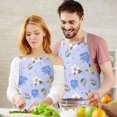 thumbnail image 3 of Pioneer Flower Floral Print Pattern Apron for Women and Men, Cotton Linen Waterproof with Pockets, Adjustable, 33x27 Inch for Kitchen, Gardening, BBQ, Salon, 3 of 6