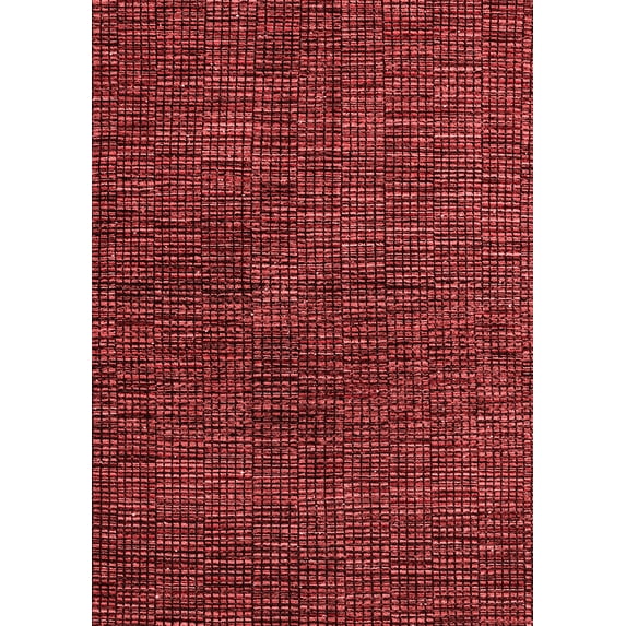 Ahgly Company Indoor Rectangle Abstract Red Modern Area Rugs, 4' x 6'