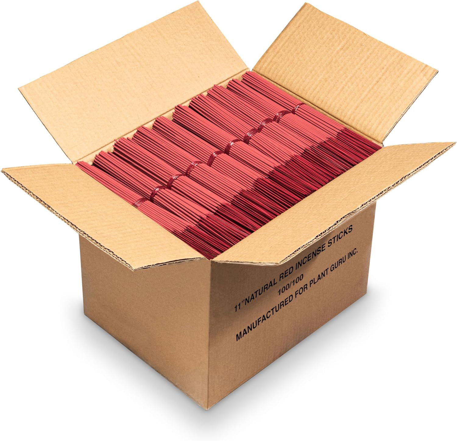 10000 Unscented (Red) Incense Sticks 11" Bulk Wholesale - 100% Natural Joss and Bamboo Punk Blanks - Great for DIY Aromatherapy Incense Making.