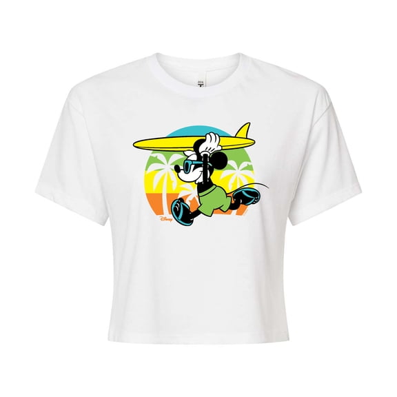 Disney - Beach Mickey Cropped Graphic T-Shirt