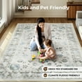 thumbnail image 3 of FENGGUIQU Area Rugs Washable Soft Non-Slip Low Pile Stain Foldable Carpet for indoor and outdoor Blue 95.89x119.87in, 3 of 7