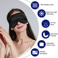 thumbnail image 7 of 19 Momme Sleeping Eye Mask 100% Pure Mulberry Silk Blackout Sleep Masks Soft Blindfold with Adjustable Strap for Men Women, 7 of 7