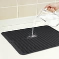 thumbnail image 3 of Unique Bargains Silicone Easy Clean Waterproof Dish Drying Mat Black 19.7*15.7 inch, 3 of 6